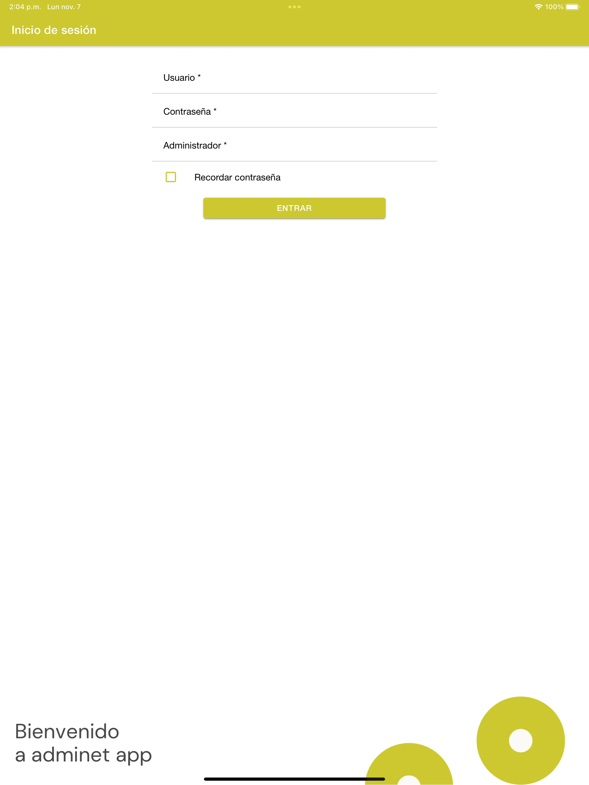 Adminet screenshot